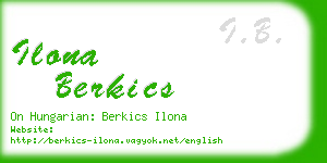 ilona berkics business card